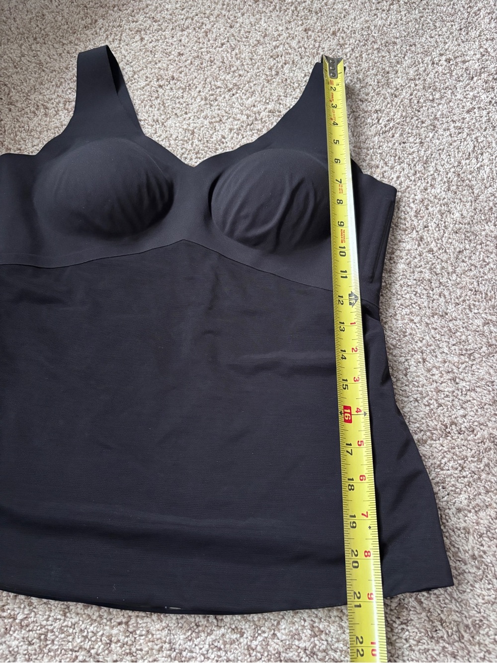 Honeylove LiftWear Smoothing Shapewear Tank Built-in Bra Womens Size Large Black - Picture 9 of 10